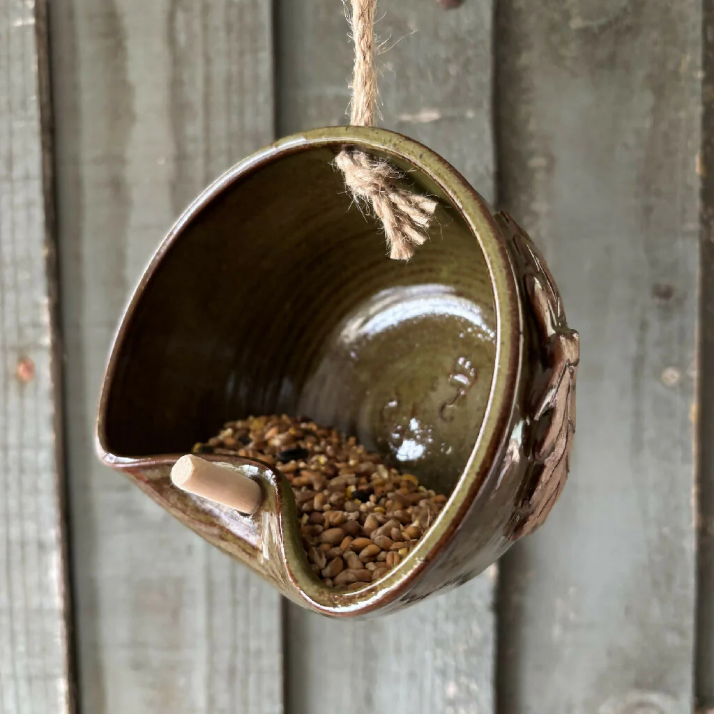 Garden / Wild Bird Feeder ceramic hanging - Image 3