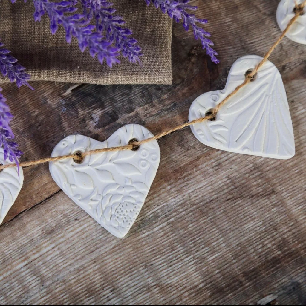 Wild Botanical Clay Heart Garland - Image 8