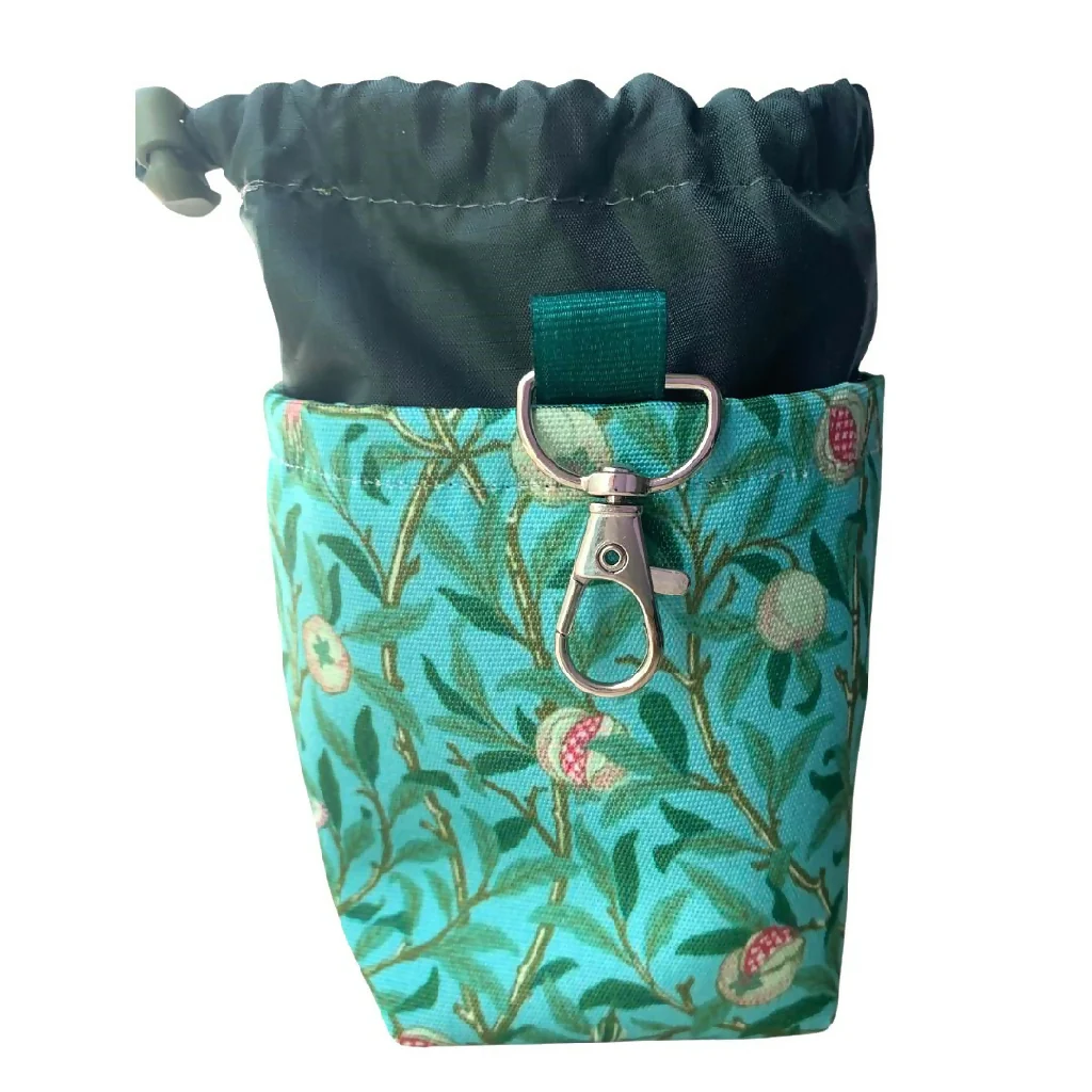 William Morris Bird & Pomegranate Treat Pouch & Poo Bag Pouch Gift Set – Duck Egg - Image 2