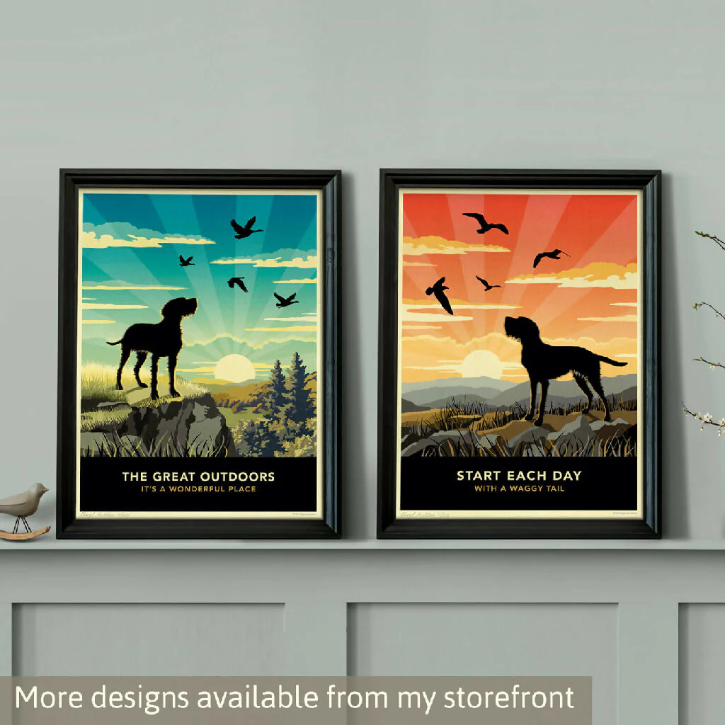 WIREHAIRED VISZLA ‘WAGGY TAILS’ LIMITED EDITION ART PRINT - Image 8