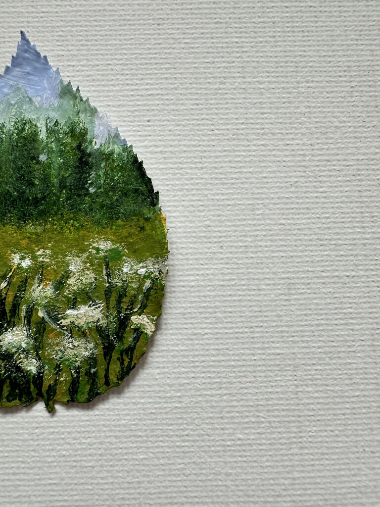 Wish Field Acrylic Leaf Art 12x17cm Frame in White - Image 4
