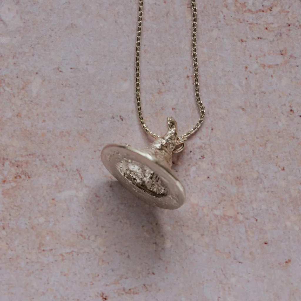 Witch's Hat Silver Pendant Necklace
