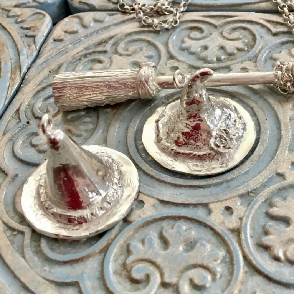 Witch's Hat Silver Pendant Necklace - Image 2