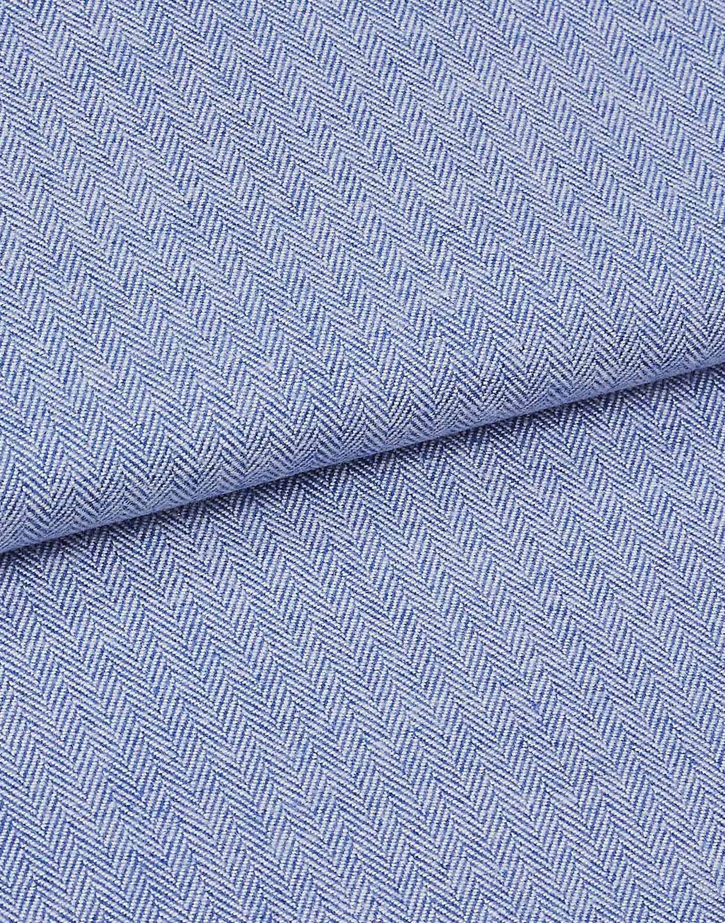 Women's Brushed Cotton Pyjama Trousers – Staffordshire Blue Herringbone - Image 4