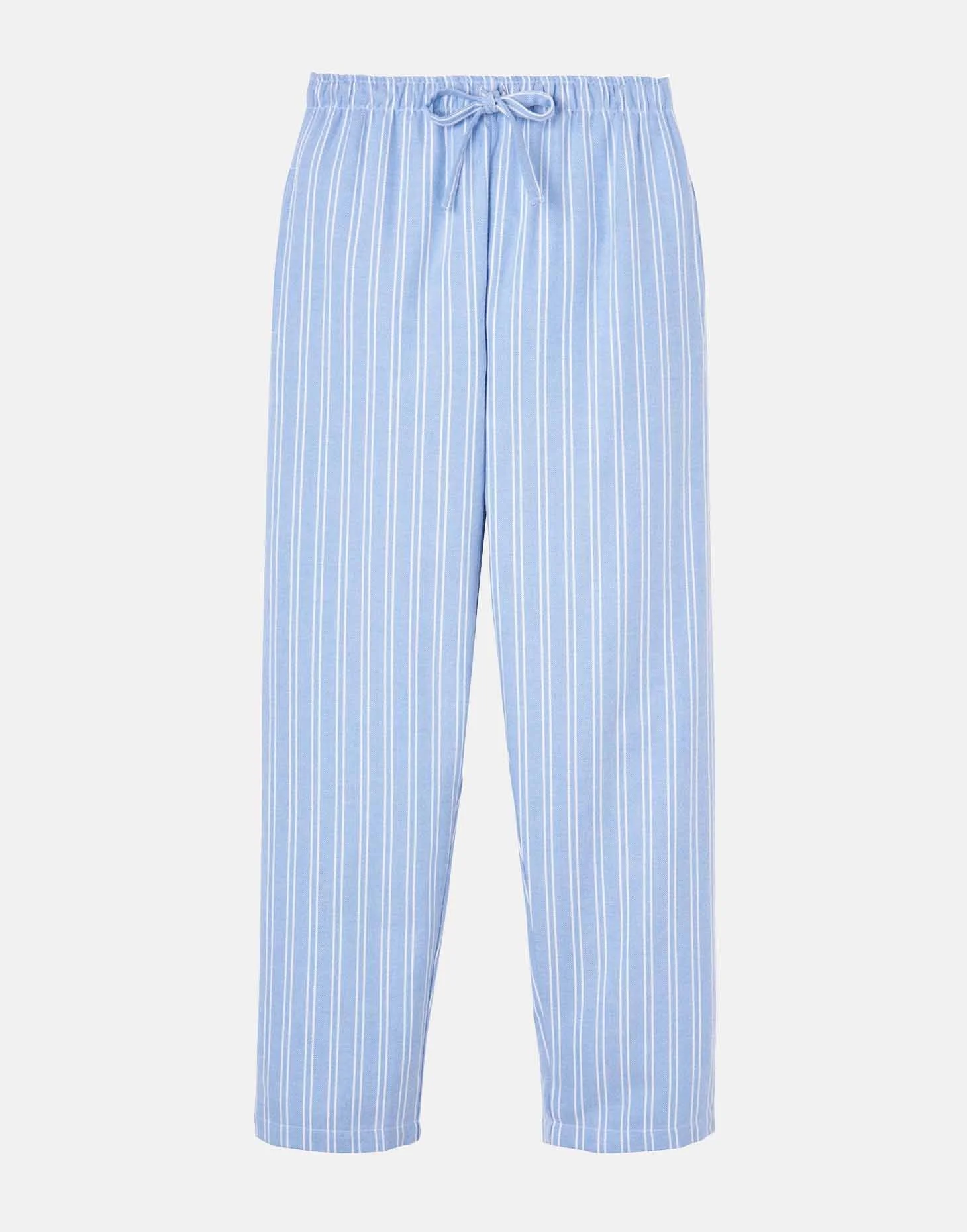 Women's Brushed Cotton Pyjama Trousers - Westwood Blue Stripe - Image 4