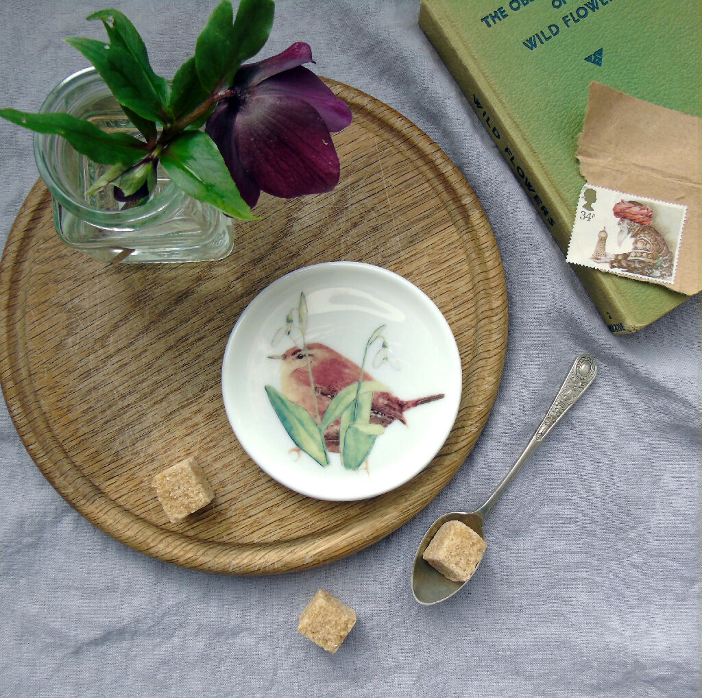Wren and Snowdrops Fine Bone China Coaster - Image 5