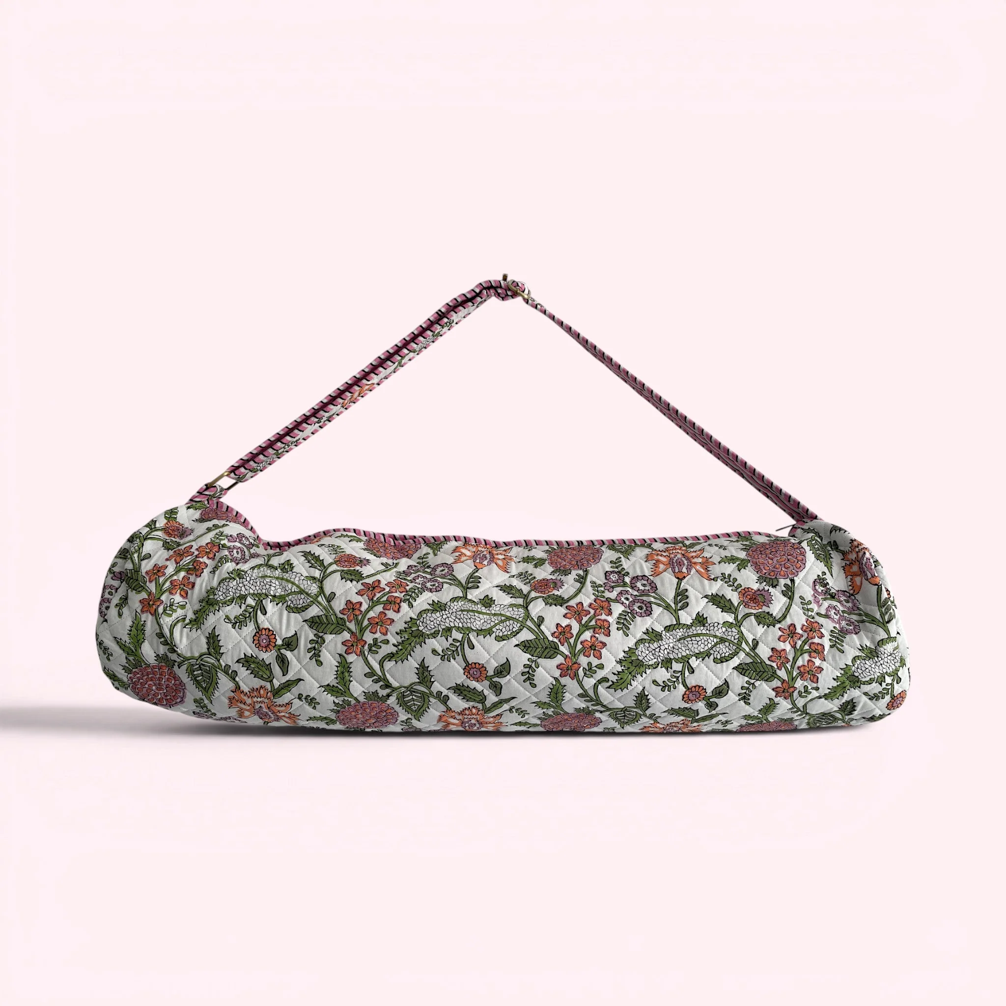 Yoga Mat Bag | White Garden Floral Print - Image 3