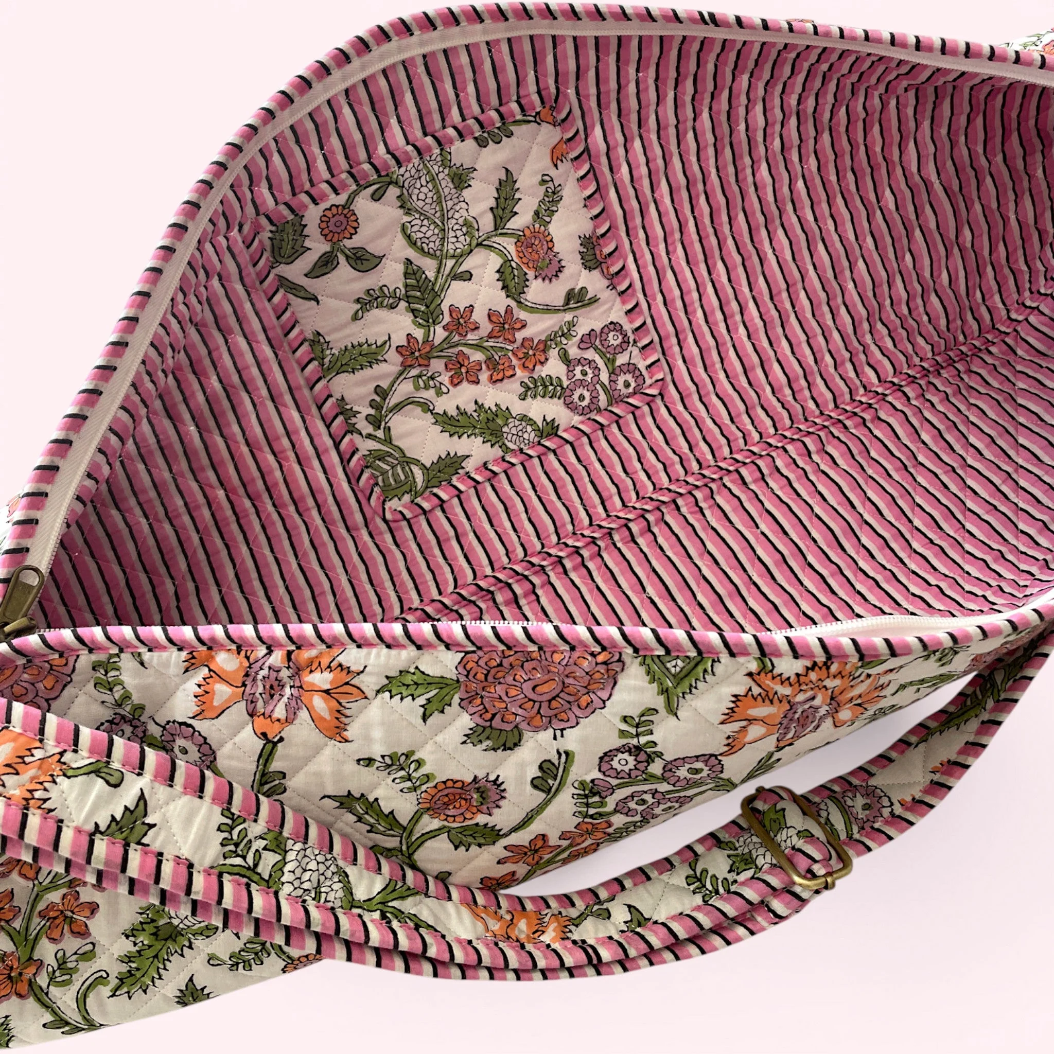 Yoga Mat Bag | White Garden Floral Print - Image 4