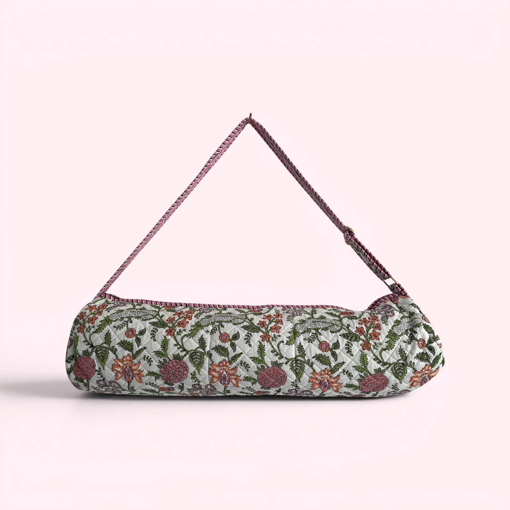 Yoga Mat Bag | White Garden Floral Print - Image 5
